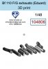 Omask 104806 Bf 110 F/G exhaust (for Eduard) 3D print 1/48